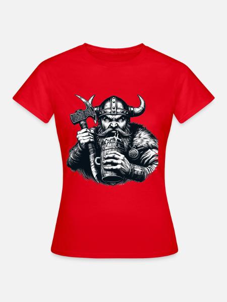 Viking Bierkrug Krieger - Frauen T-Shirt - Rot