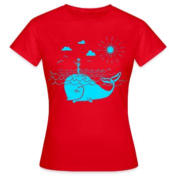 SUP - Frauen T-Shirt - Rot - Vorne - AI Model Female 172 dark (172cm)