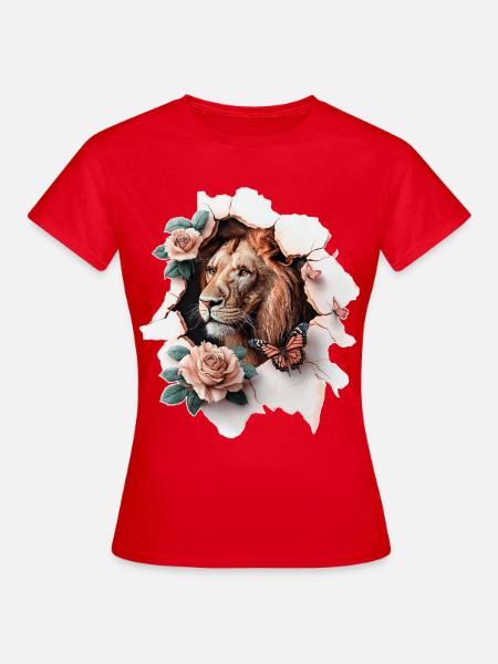 Löwe Vintage - Frauen T-Shirt - Rot