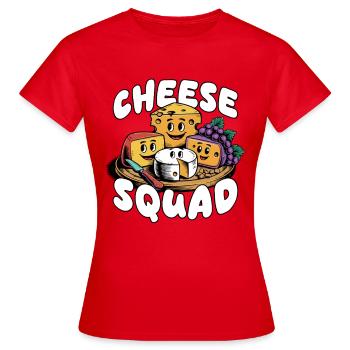 Équipe fromage Équipe fromage Fromages Fromage Plateau de fromages - T-shirt Femme - rouge - Devant - AI Model Female 172 dark (172cm)