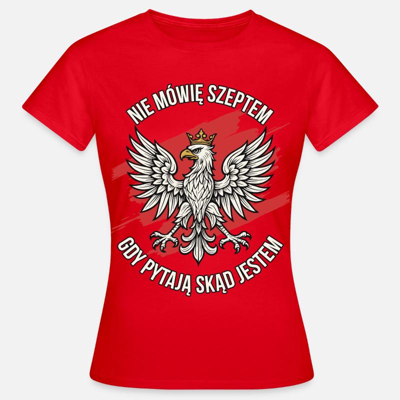 Polish Eagle Pride Statement Design - Dame-T-shirt - rød