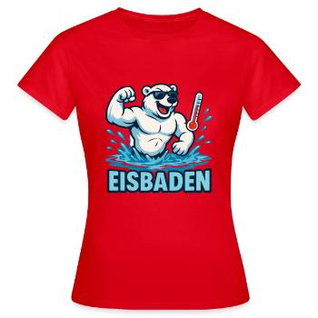 Bain de glace PolarBear Fitness - T-shirt Femme - rouge - Devant - AI Model Female 172 dark (172cm)