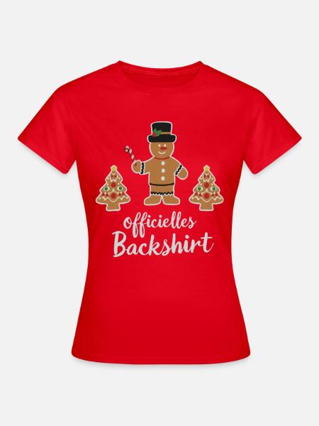 Plätzchen Backen Weihnachtszeit Kekse Lebkuchen - Frauen T-Shirt - Rot