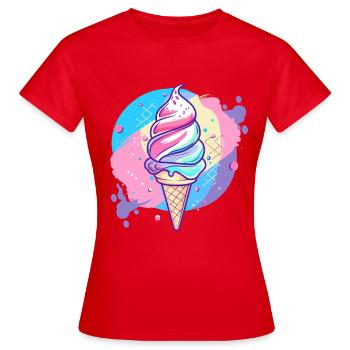 glace - T-shirt Femme - rouge - Devant - AI Model Female 172 dark (172cm)