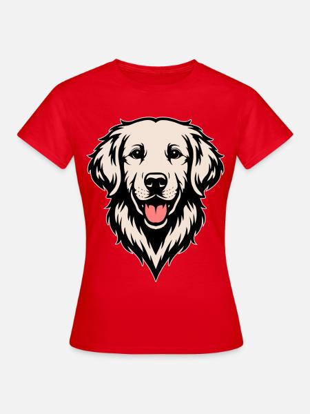 Golden Retriever front farbig - Frauen T-Shirt - Rot