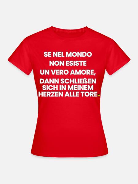 Italienisch-Deutsch-Reim 1 (Ver. A) - Frauen T-Shirt - Rot