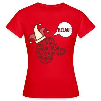 Carnaval de costumes de teckel Helau - T-shirt Femme - rouge - Devant - AI Model Female 172 dark (172cm)