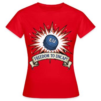 Liberté pour le couvercle - Enlevez la cassette - T-shirt Femme - rouge - Devant - AI Model Female 172 dark (172cm)