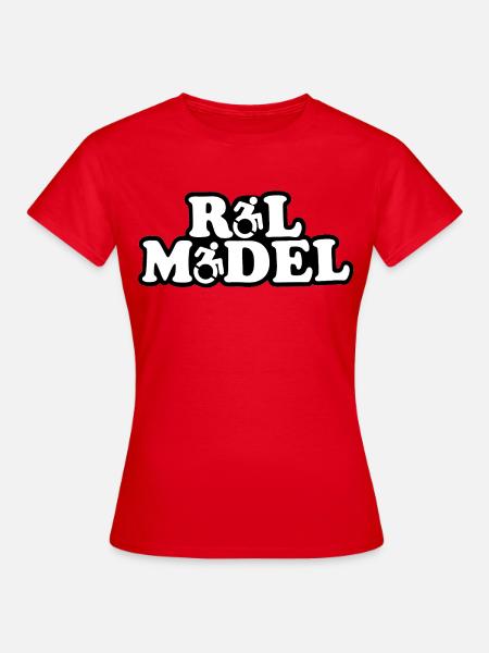 Jeder Rollstuhlnutzer ist ein Vorbild # - Frauen T-Shirt - Rot