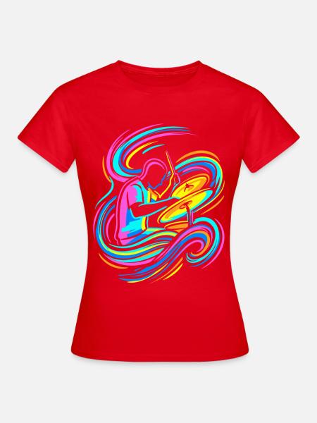 Bunter Trommler - Frauen T-Shirt - Rot