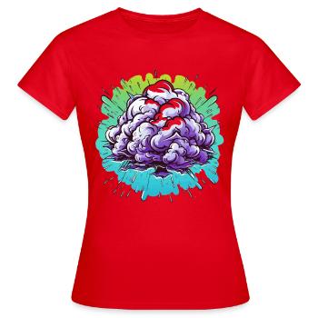 Explosion de la Boule de Brume Violette - T-shirt Femme - rouge - Devant - AI Model Female 172 dark (172cm)
