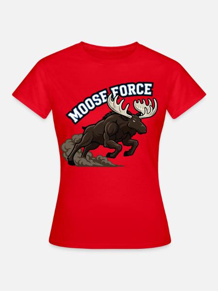 Moose Force Wildelch-Power - Frauen T-Shirt - Rot