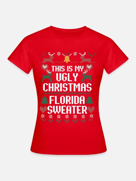 Florida Ugly Christmas Pullover - Frauen T-Shirt - Rot