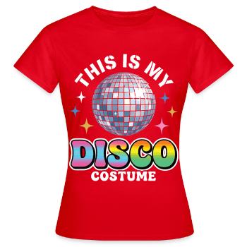Voici mon costume disco boule disco - T-shirt Femme - rouge - Devant - AI Model Female 172 dark (172cm)