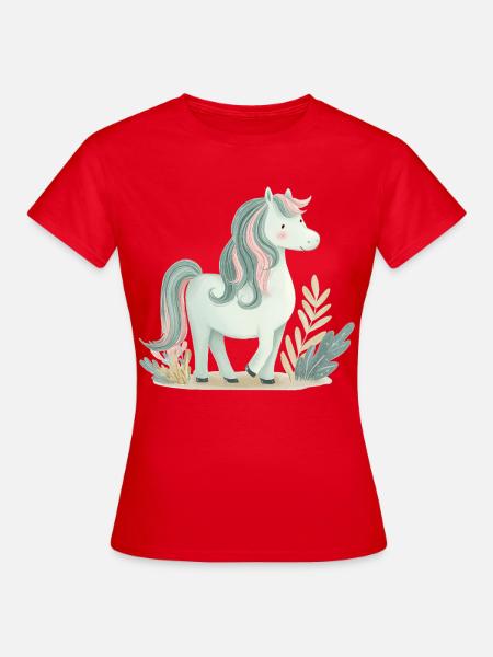 Niedliches Pony Pferd - Frauen T-Shirt - Rot
