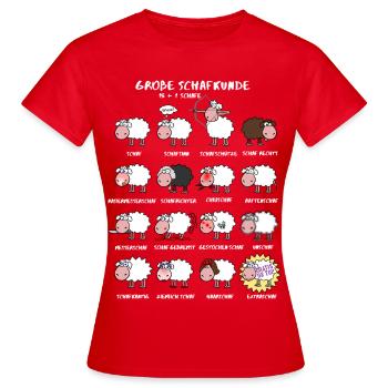 Excellente connaissance des moutons - T-shirt Femme - rouge - Devant - AI Model Female 172 dark (172cm)
