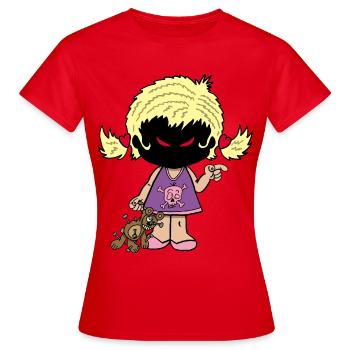 Petite fille démoniaque - T-shirt Femme - rouge - Devant - AI Model Female 172 dark (172cm)
