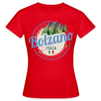 Bozen Trentino Südtirol Italien Vintage Souvenir - Frauen T-Shirt - Rot - Vorne - AI Model Female 172 dark (172cm)