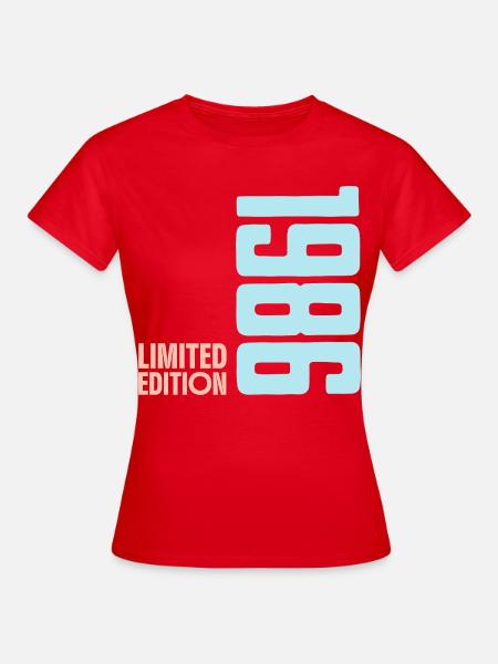 1986 Limited Edition Retro Geburtstag 40ster - Frauen T-Shirt - Rot