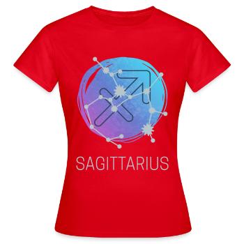Sagittaire Sagittaire Conception du zodiaque - T-shirt Femme - rouge - Devant - AI Model Female 172 dark (172cm)