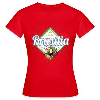 Brasília Distrito Federal Brazil Toucan Souvenir - Women's T-Shirt - red - Front - AI Model Female 172 dark (172cm)