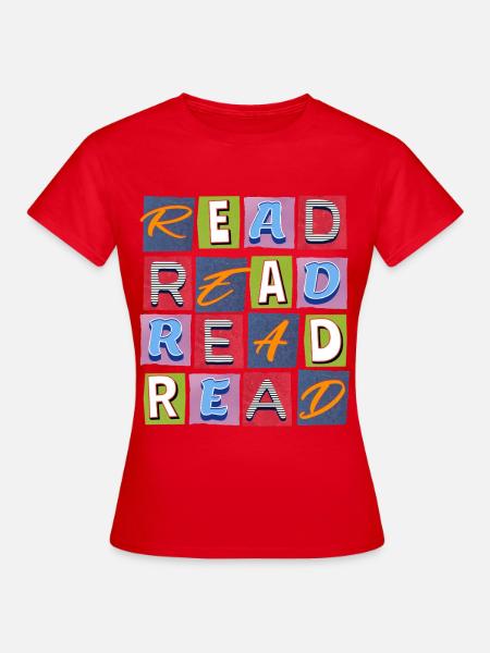 Read Design - Papierlook/Paperlook - Frauen T-Shirt - Rot