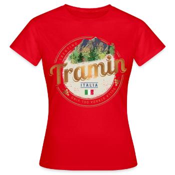 Tramin Trentino Südtirol Italien Vintage Souvenir - Frauen T-Shirt - Rot - Vorne - AI Model Female 172 dark (172cm)