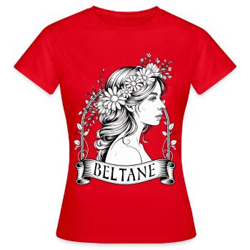 Célébrations païennes de Beltane May Day - T-shirt Femme - rouge - Devant - AI Model Female 172 dark (172cm)