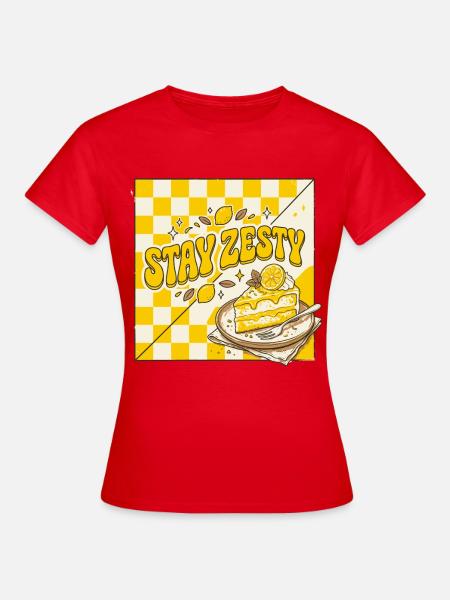 Stay Zesty Zitronenkuchen Retro - Frauen T-Shirt - Rot