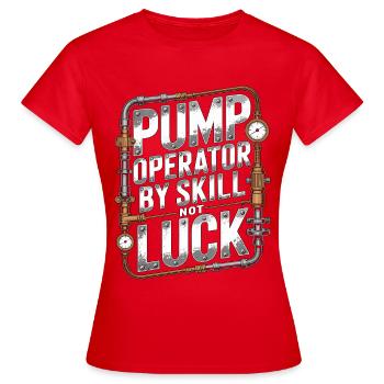 Opérateur de pompe ingénieur incendie par le service d’incendie - T-shirt Femme - rouge - Devant - AI Model Female 172 dark (172cm)