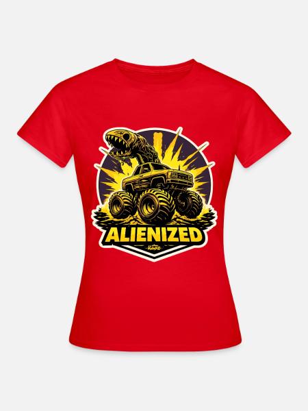 Entfremdeter Monstertruck - Frauen T-Shirt - Rot