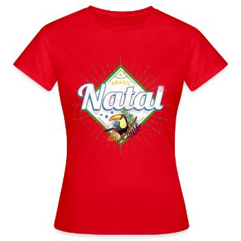 Natal Rio Grande do Norte Brasilien Retro Souvenir - Frauen T-Shirt - Rot - Vorne - AI Model Female 172 dark (172cm)
