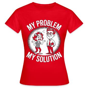 Professeur de lycée Mon problème Mon père Pictogramme - T-shirt Femme - rouge - Devant - AI Model Female 172 dark (172cm)