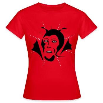 Devil / Teufel - Frauen T-Shirt - Rot - Vorne - AI Model Female 172 dark (172cm)