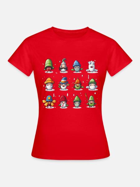 Bunte Wichtel Kollektion - Frauen T-Shirt - Rot