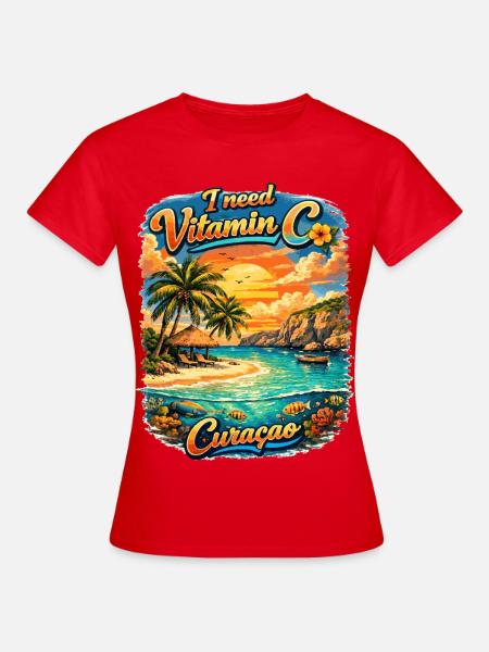 Vitamin C Curaçao - Frauen T-Shirt - Rot