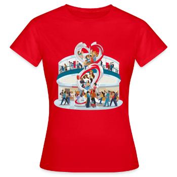 Herzensgemeinschaft Skulptur - Frauen T-Shirt - Rot - Vorne - AI Model Female 172 dark (172cm)