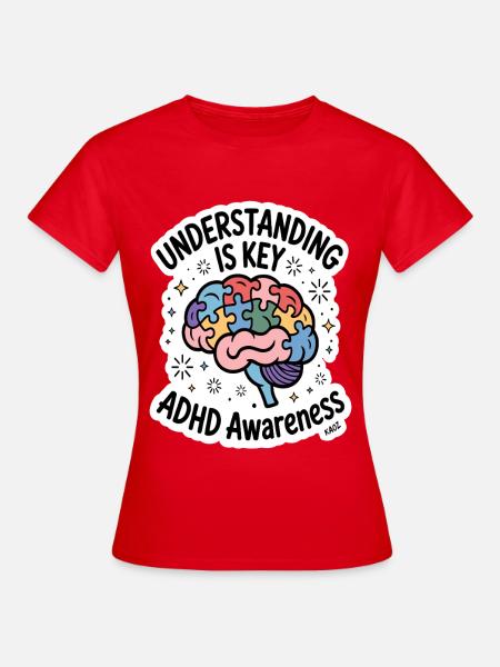 Puzzle Brain ADHS-Bewusstsein - Frauen T-Shirt - Rot