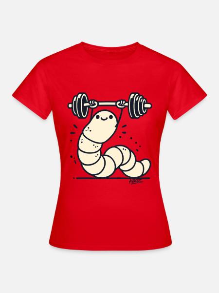 Muskelwurm-Hebung - Frauen T-Shirt - Rot