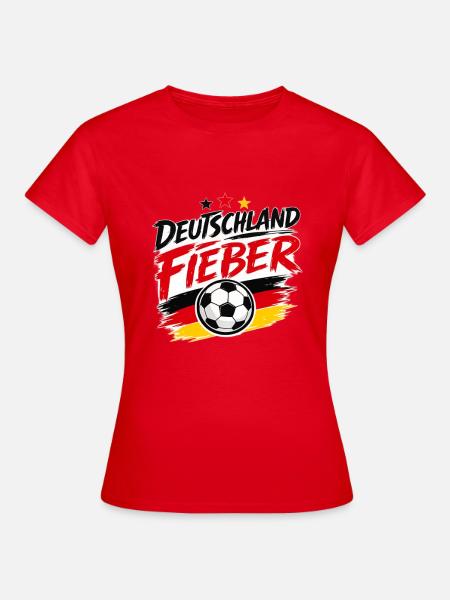 Deutschland Fieber Fußballflagge - Frauen T-Shirt - Rot