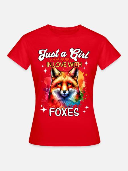 Rotfuchs Fuchs Mädchen Fox - Frauen T-Shirt - Rot