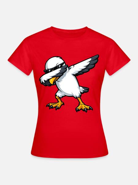 Dabbing Möwe - Frauen T-Shirt - Rot