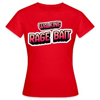 Appât de rage ambulant - T-shirt Femme - rouge - Devant - AI Model Female 172 dark (172cm)