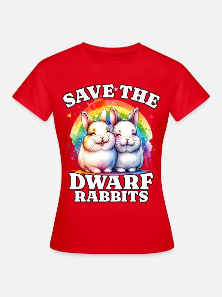 Zwergkaninchen Save Dwarf Rabbit - Frauen T-Shirt - Rot