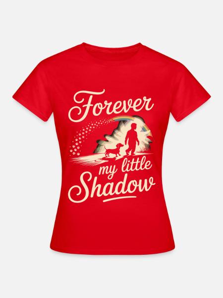 Dackel Schatten - Frauen T-Shirt - Rot