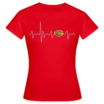 Soupe Pho avec Heartbeat Soupe de nouilles Design Vietnam - T-shirt Femme - rouge - Devant - AI Model Female 172 dark (172cm)