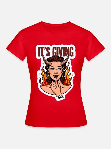 Teuflische Diva-Flamme - Frauen T-Shirt - Rot
