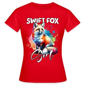 Fille Renard Rapide Renard Rapide Renard - T-shirt Femme - rouge - Devant - AI Model Female 172 dark (172cm)