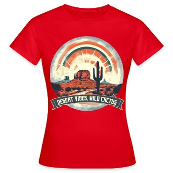 Atmossphères du désert - T-shirt Femme - rouge - Devant - AI Model Female 172 dark (172cm)