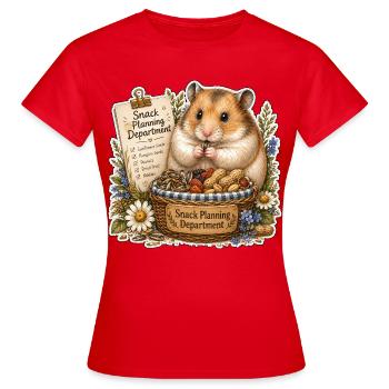 Snack Planning Department Snacks - Women's T-Shirt - red - Front - AI Model Female 172 dark (172cm)
